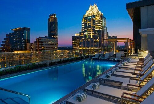 Enjoy drinks and a gorgeous Texas Sunset at Westin Austin's rooftop bar. From Restlesschipotle.com