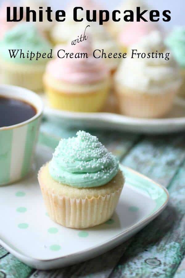 White Cupcakes With Cream Cheese Icing - Restless Chipotle