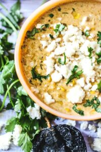 Mexican Street Corn Soup (stove top or slow cooker) - Restless Chipotle