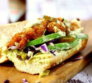 Shrimp Po Boy With Spicy Avocado Remoulade Restless Chipotle