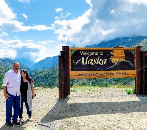 image of marye audet-white and marc white in alaska.