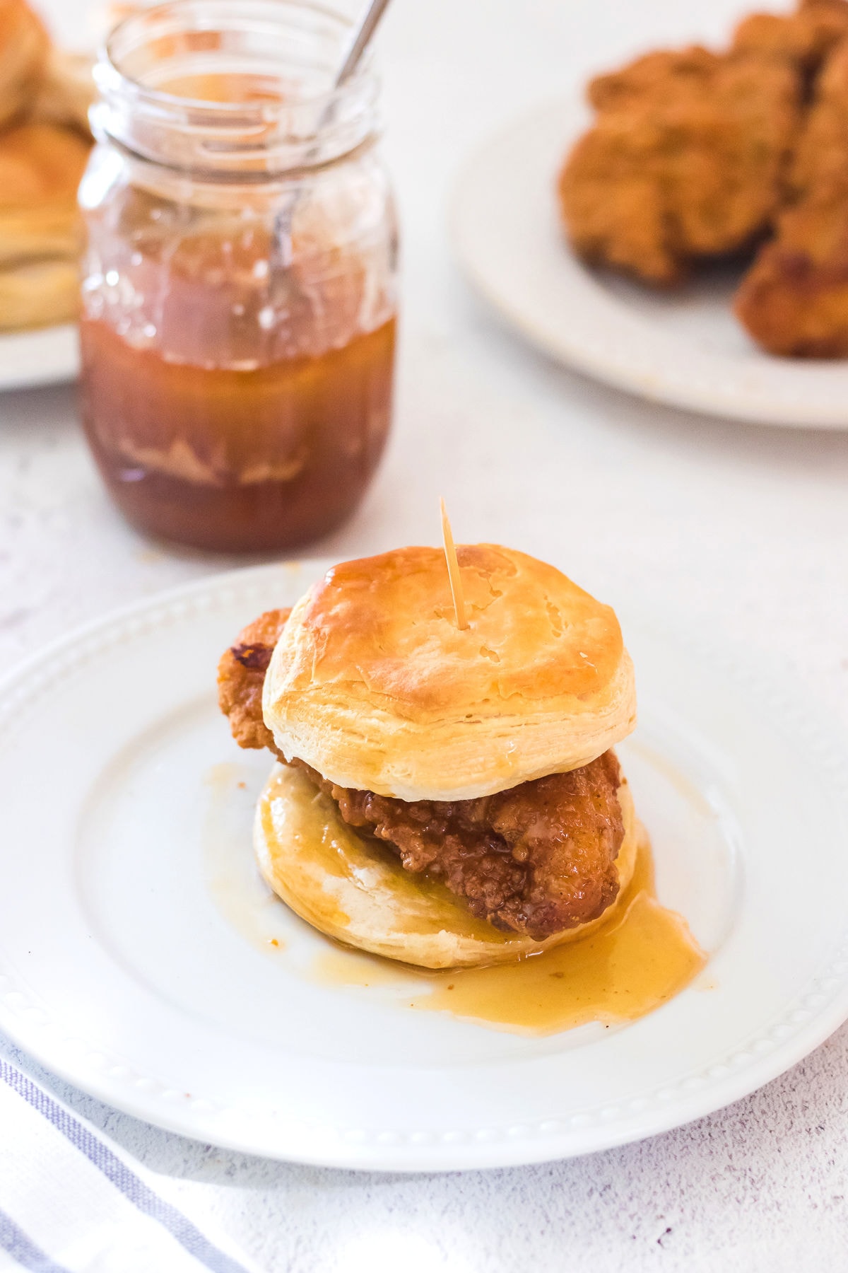 Honey Butter Chicken Biscuit - Deliciously Seasoned