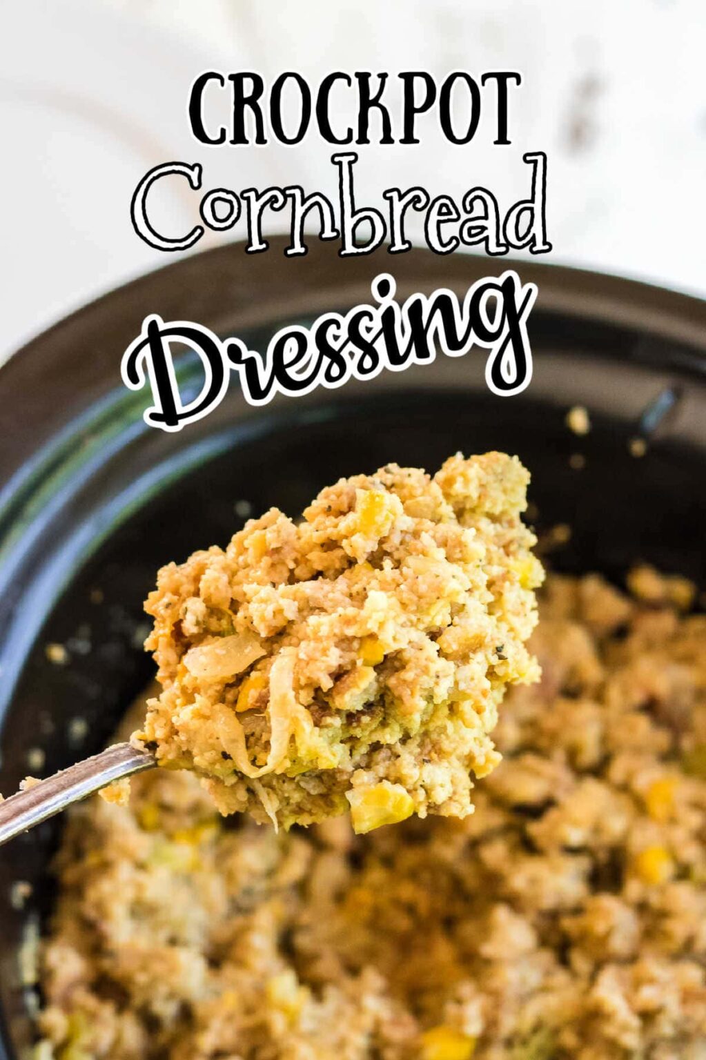 Southern Cornbread Dressing Recipe In the Crockpot - Restless Chipotle