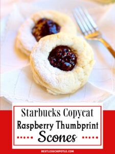 Raspberry scones with title text for webstories.