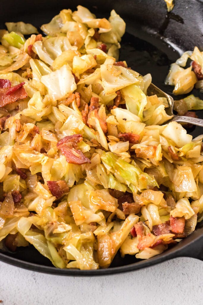 The Best Southern Fried Cabbage with Bacon Recipe - Restless Chipotle