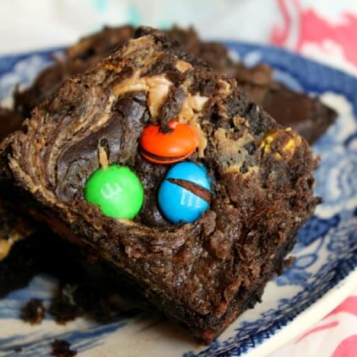 Peanut Butter m&m Brownies - Restless Chipotle