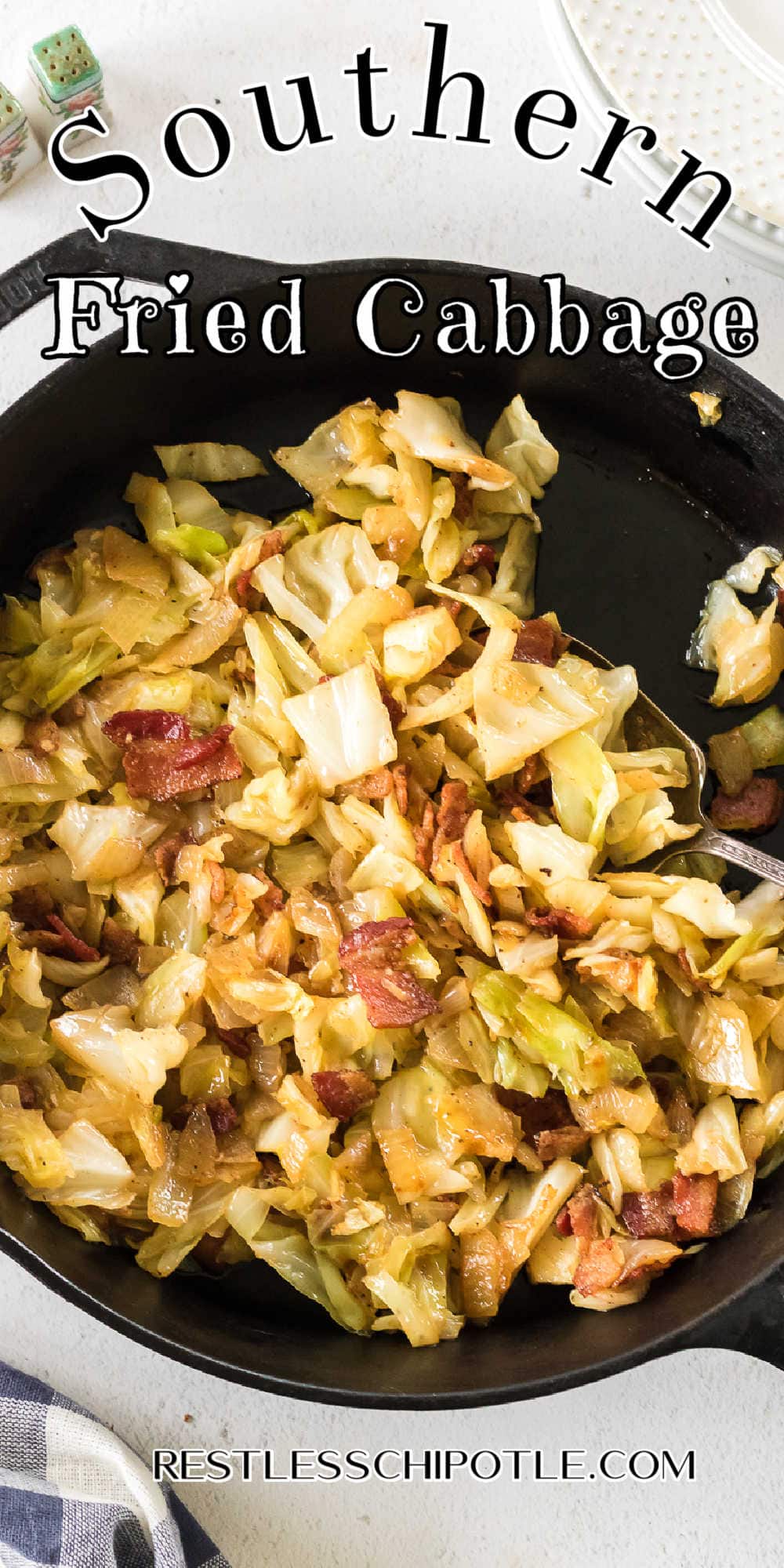 The Best Southern Fried Cabbage with Bacon Recipe - Restless Chipotle