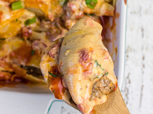 Cheesy Taco Stuffed Shells Recipe [VIDEO] - Dinner, then Dessert