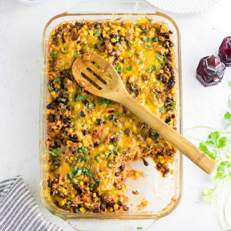 Easy Mexican Ground Beef and Rice Casserole Recipe - Restless Chipotle