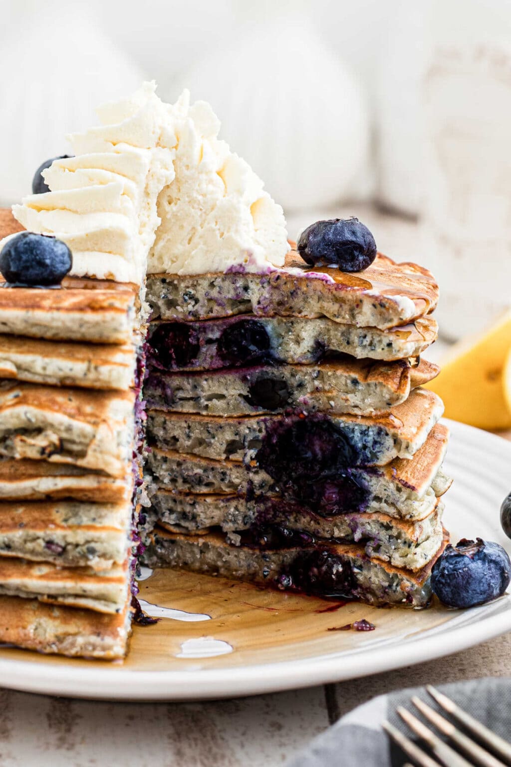 Blueberry Blue Corn Pancakes - Restless Chipotle