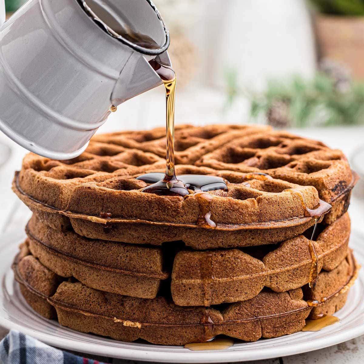 Classic Gingerbread Waffles Christmas Breakfast Recipe