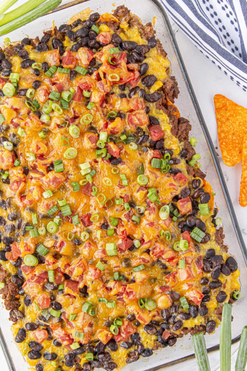 Cheesy Layered Doritos Casserole (Ground Beef Recipe) - Restless Chipotle