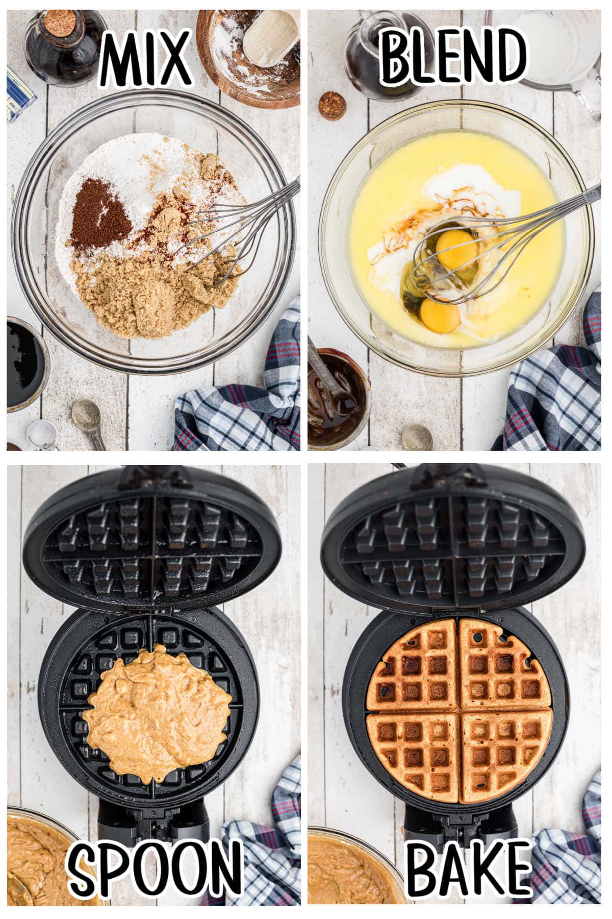 Spiced Gingerbread Waffles - A Beautiful Mess