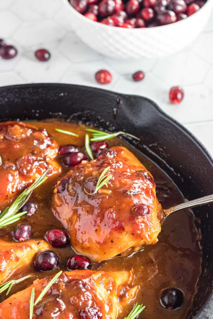 Easy One Pan Cranberry Chicken 30 Minute Recipe Restless Chipotle   Cranberry Chicken 34 683x1024 