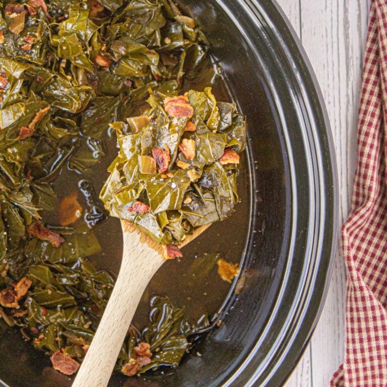 Easy Crock Pot Southern Collard Greens with Bacon Restless Chipotle