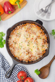 Easy 30 Minute Stuffed Pepper Skillet Casserole - Restless Chipotle