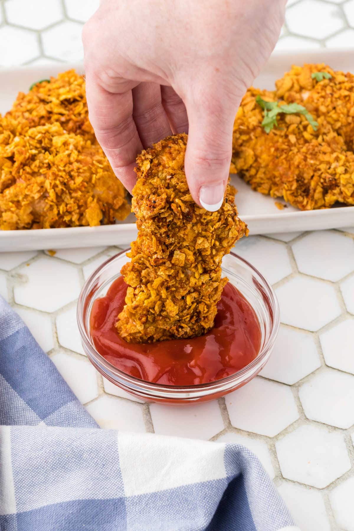 Oven-Baked Cornflake Crusted Crispy Chicken Tenders Porn Photo Hd