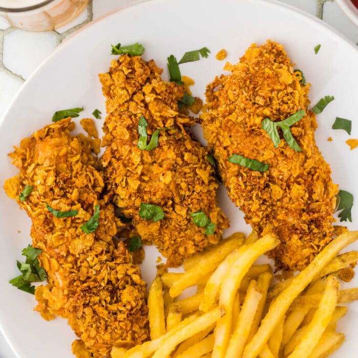 Oven Baked Cornflake Crusted Crispy Chicken Tenders Restless Chipotle