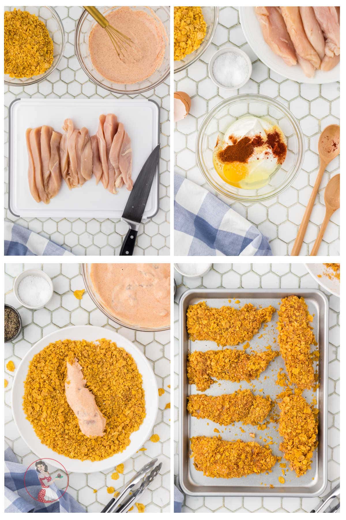 Oven-Baked Cornflake Crusted Crispy Chicken Tenders image