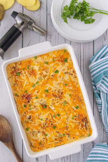 Creamy Quick Au Gratin Potatoes on Top of the Stove - Restless Chipotle