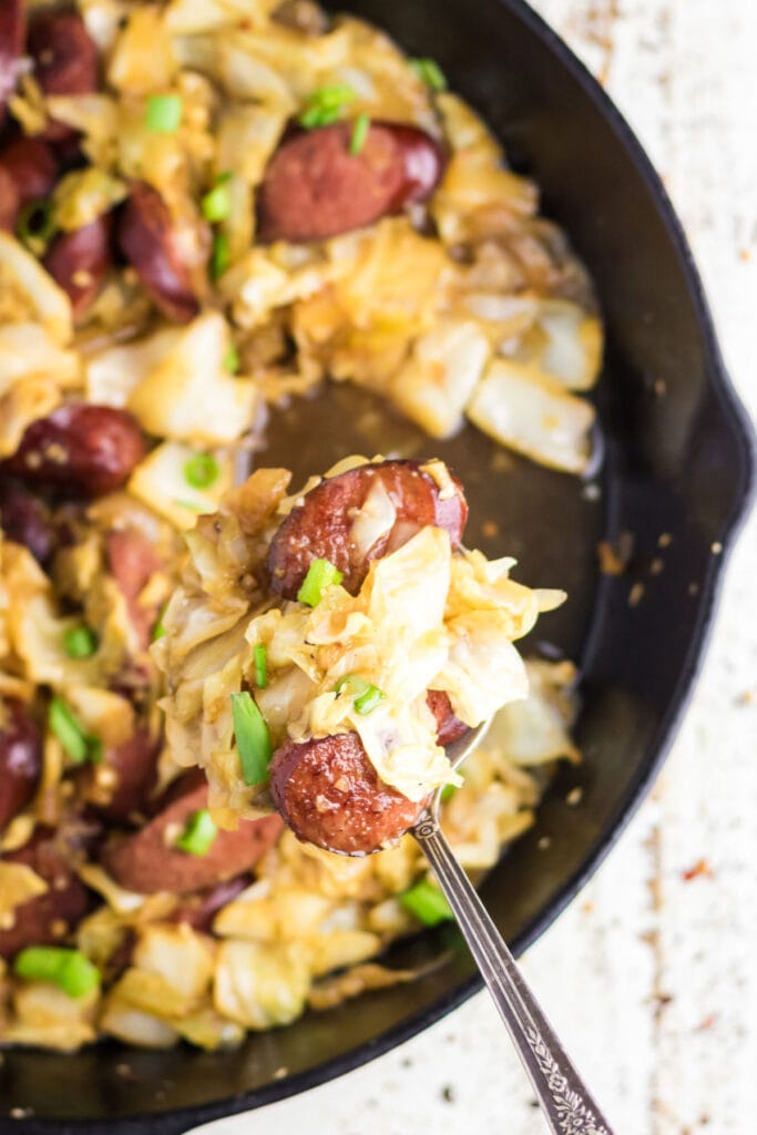 Kielbasa Cabbage Skillet Recipe (with Brown Sugar) - Restless Chipotle