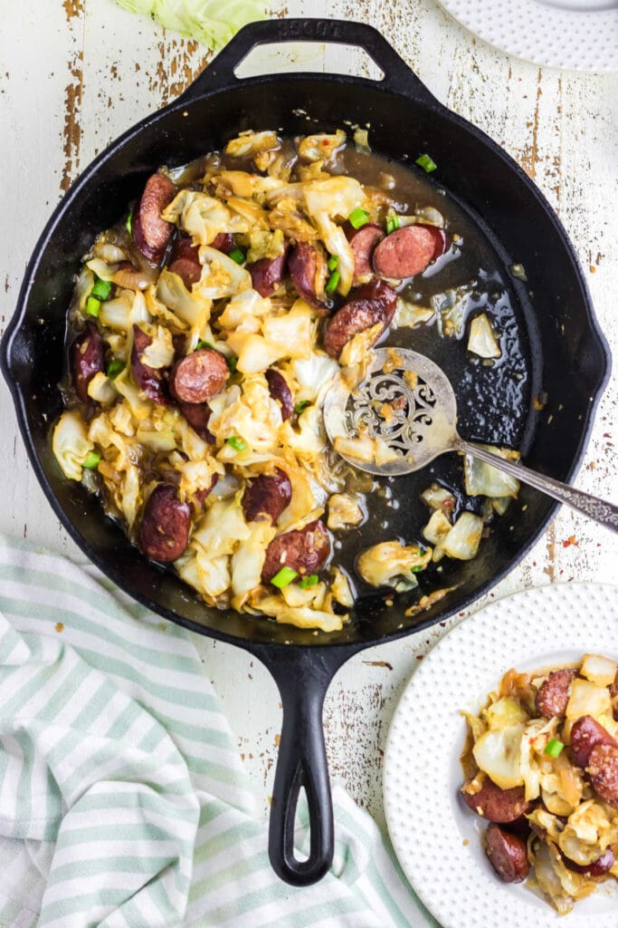 Kielbasa Cabbage Skillet Recipe (with Brown Sugar) - Restless Chipotle