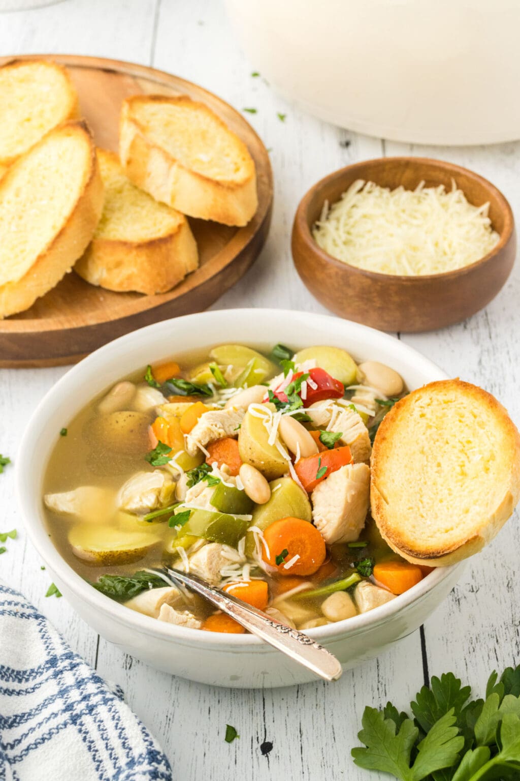 Tuscan Turkey Soup With Leftover Turkey And Potatoes - Restless Chipotle