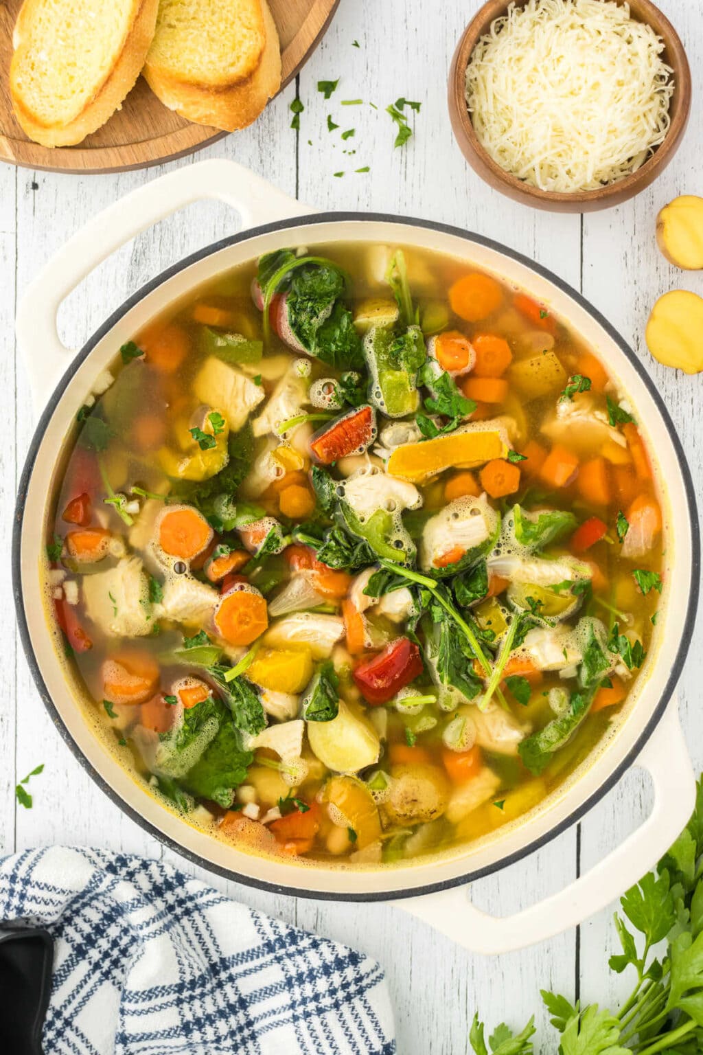 Tuscan Turkey Soup With Leftover Turkey And Potatoes - Restless Chipotle