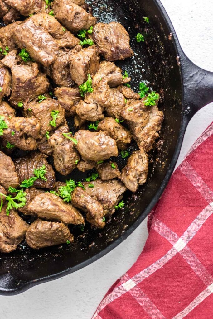 Easy Garlic Butter Steak Tips Recipe (Stove Top) - Restless Chipotle