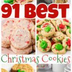 A collage of Christmas cookies with title text overlay.