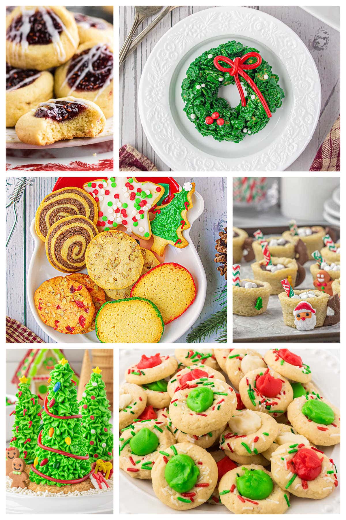 Collage of Christmas cookies from this  post.