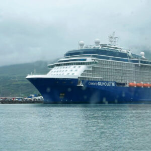 The Celebrity Silhouette at port in Iceland.