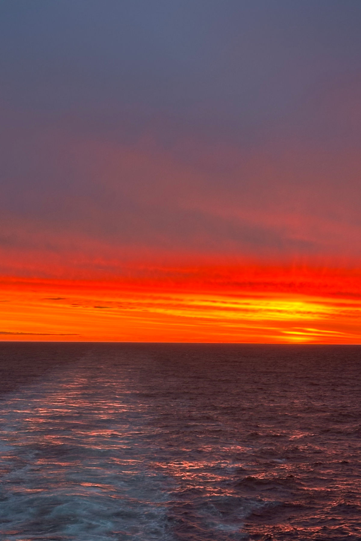 A beautiful orange and red sunset.