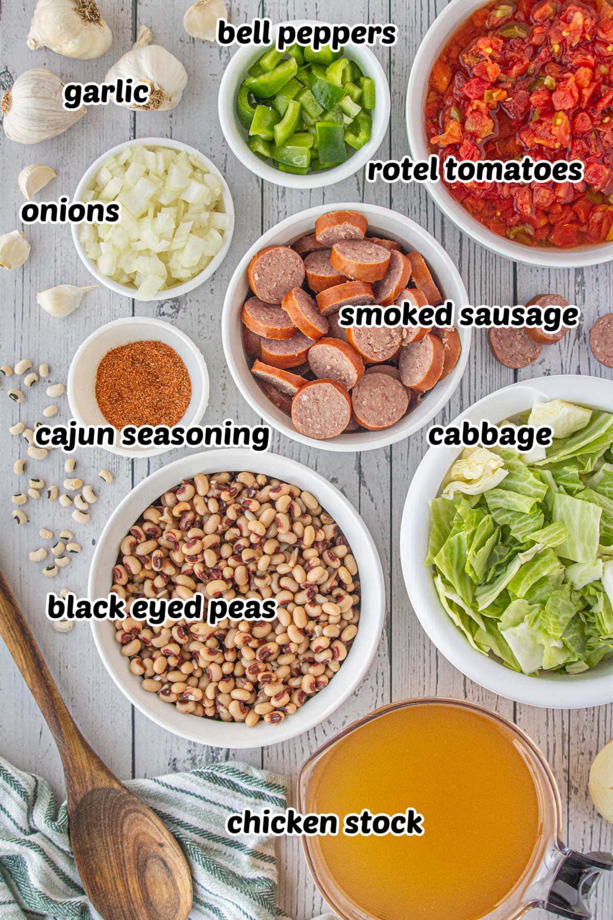 Labeled ingredients for this recipe.