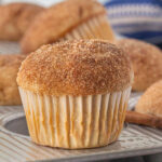 French breakfast puffs muffins with cinnamon sugar topping.